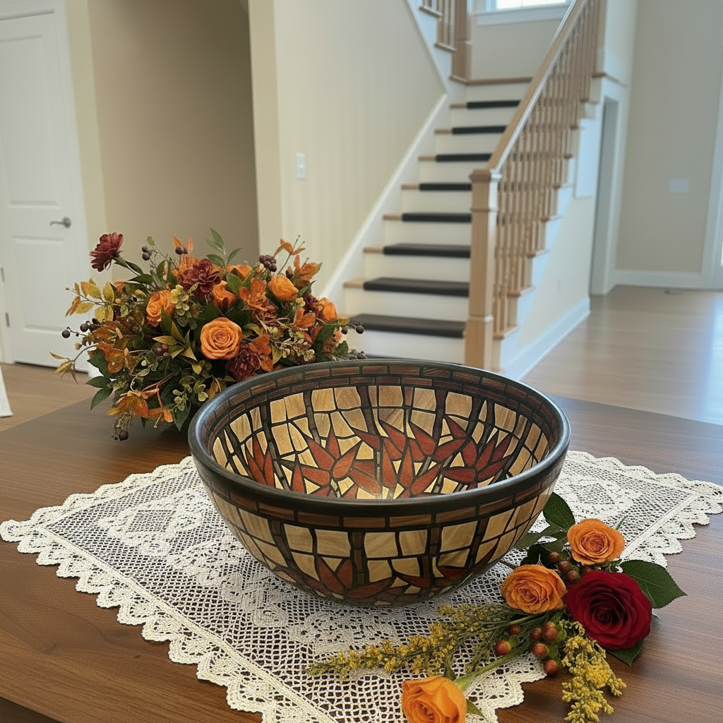 Bowl on Oversized Lace Doily