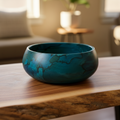 Teal Wood Bowl